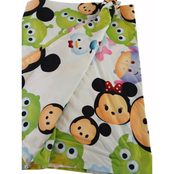 Disney Tsum Tsum Twin Flat Sheet Mickey Aliens Frozen Eeyore Jay Franco Fabric - Picture 11 of 13